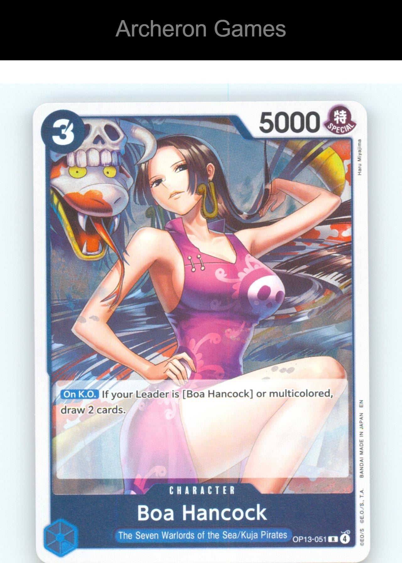 Boa Hancock OP13-051 R One Piece Card NM/EX+ Foil
