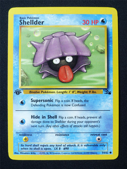 Shellder 54/62 1st Edition Fossil LP - Pokemon Card #GQ