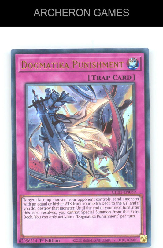 Dogmatika Punishment Ultra Rare YUGIOH Card 1st Edition