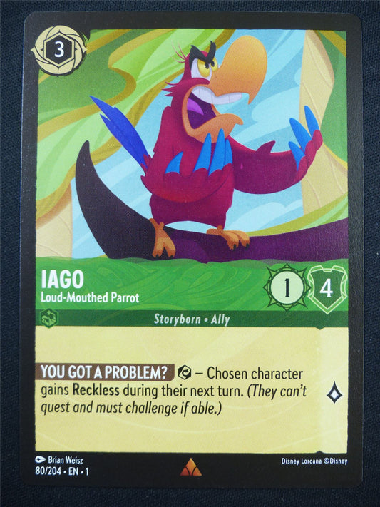 Iago Loud-Mouthed Parrot 80/204 - Lorcana Card #5KL