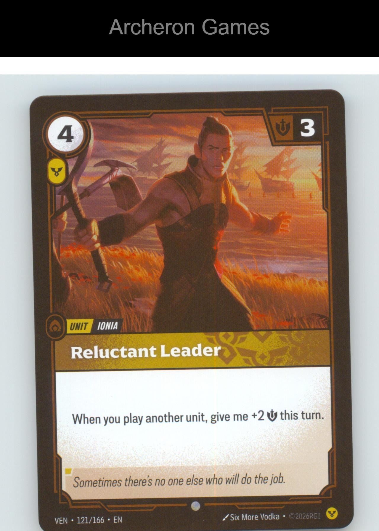 Reluctant Leader VEN 121/166 C Vendetta Riftbound Card Foil