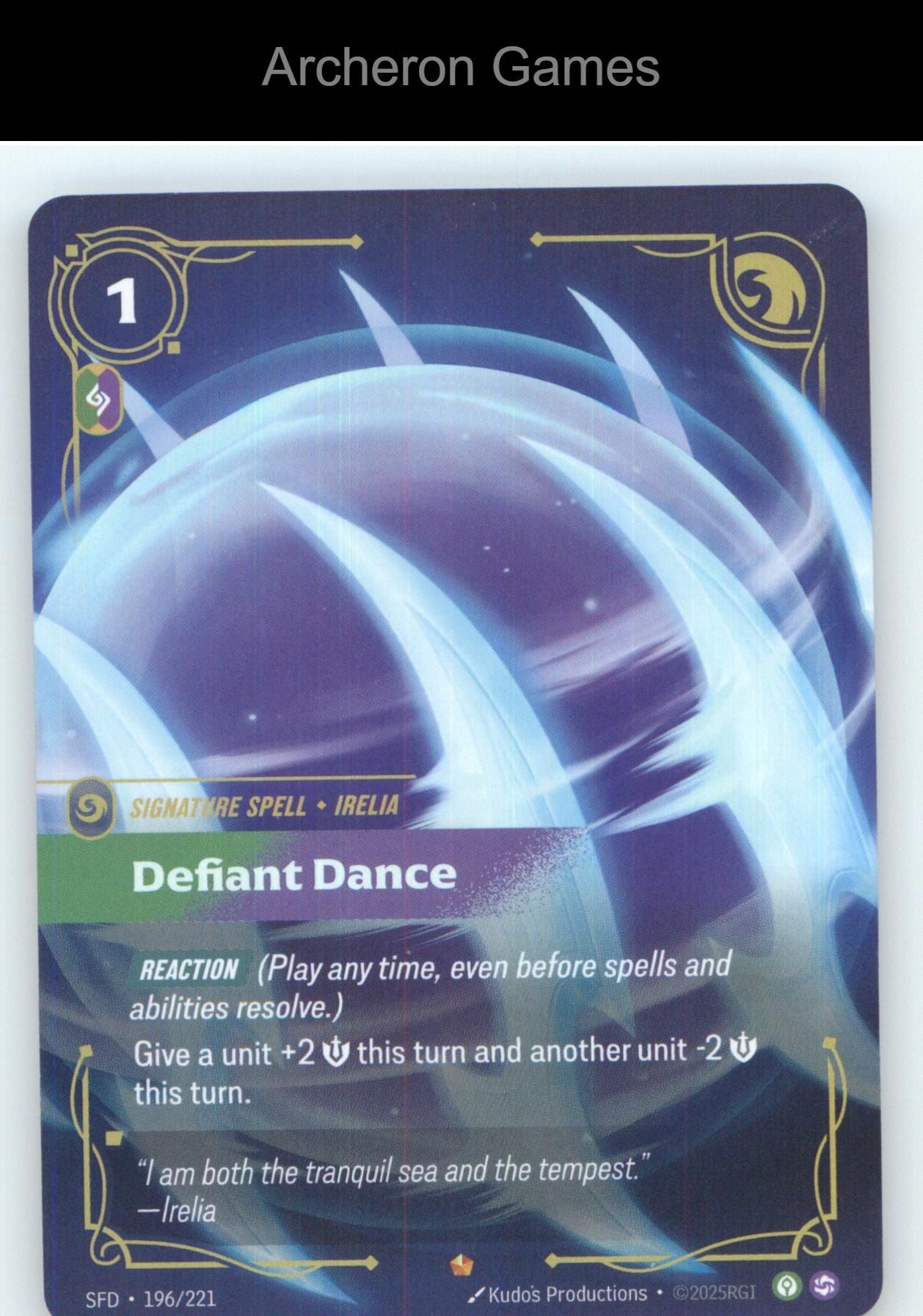 Defiant Dance SFD 196/221 Epic Spiritforged Riftbound Card Foil