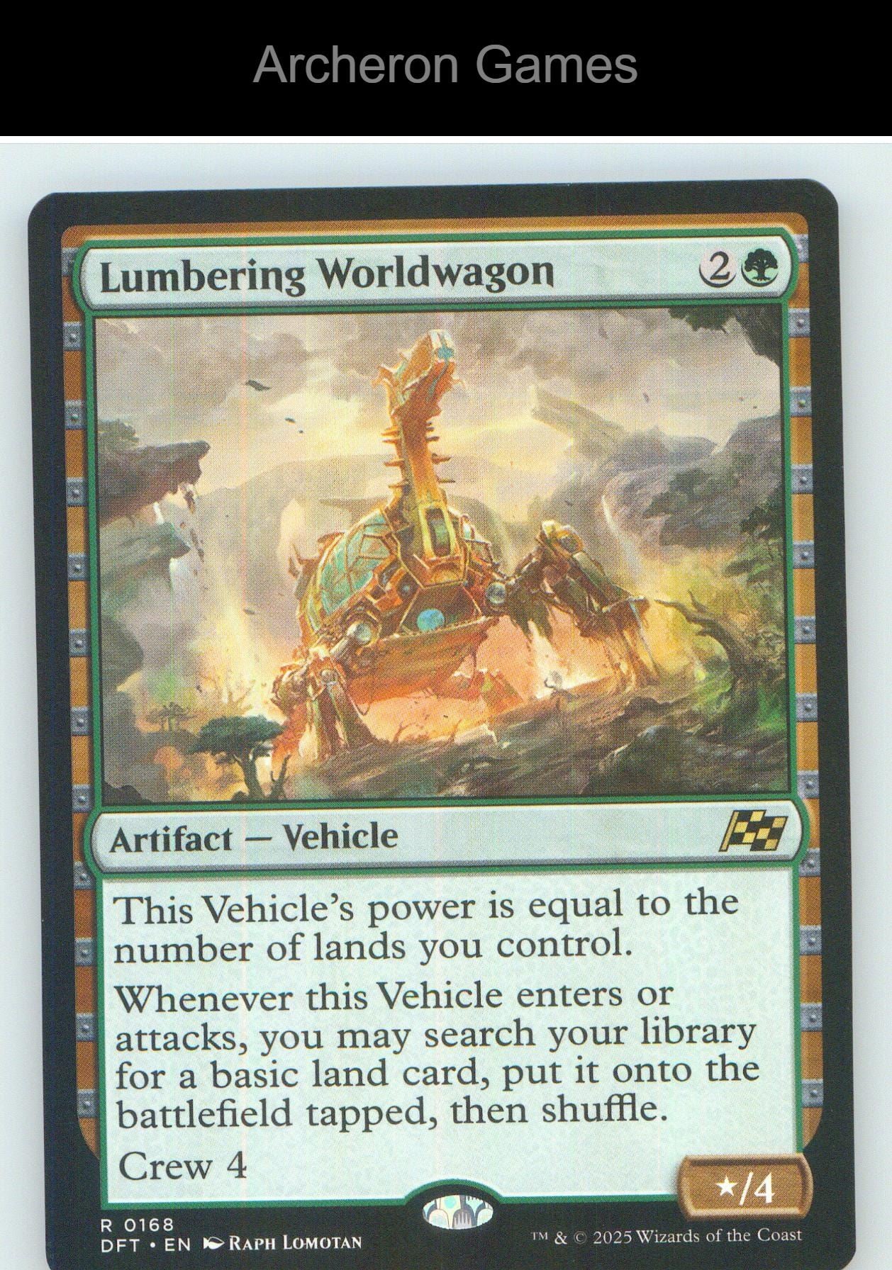 Lumbering Worldwagon DFT 168 R MTG Card NM/EX+
