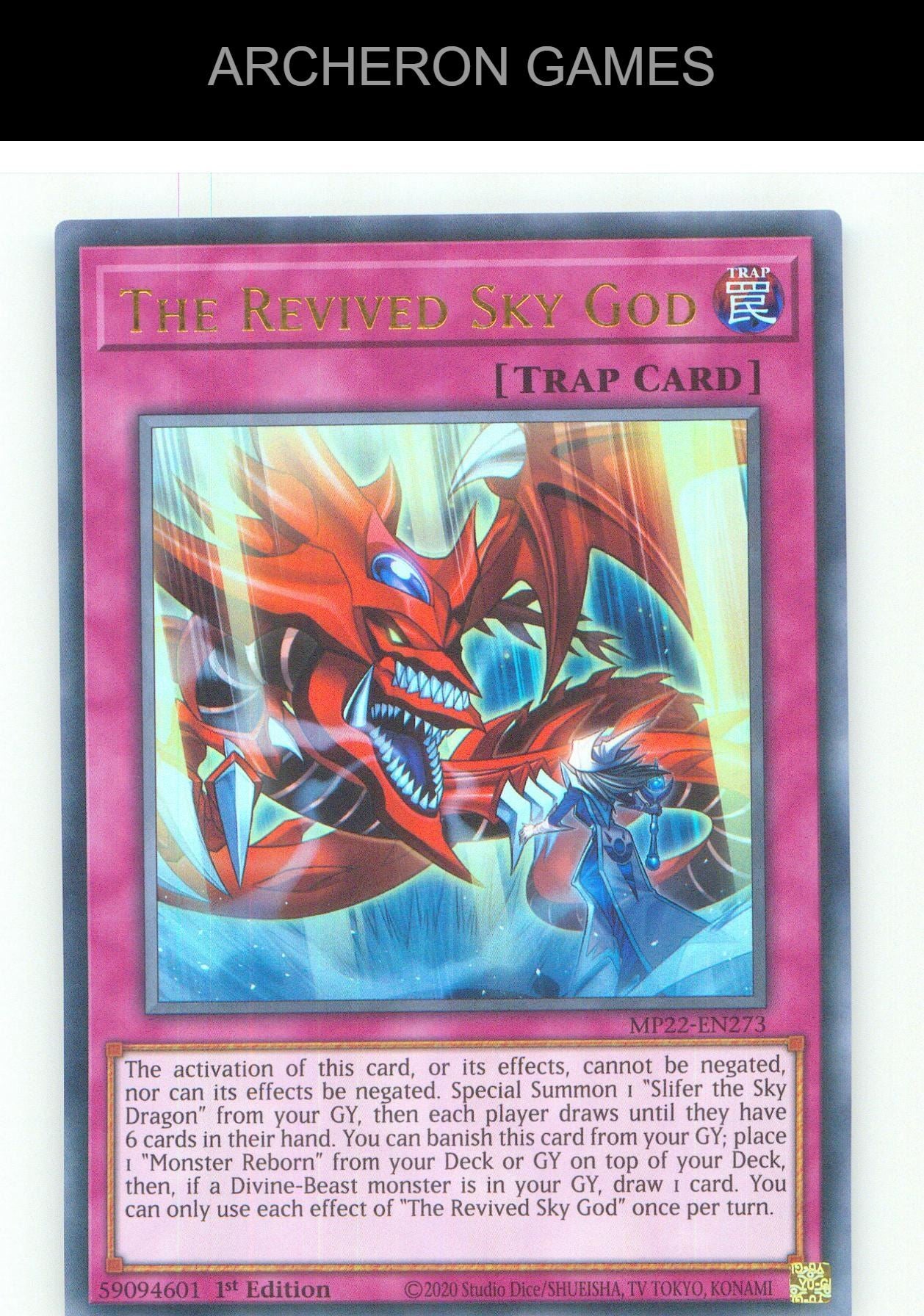 The Revived Sky God UR YUGIOH Card 1st Edition