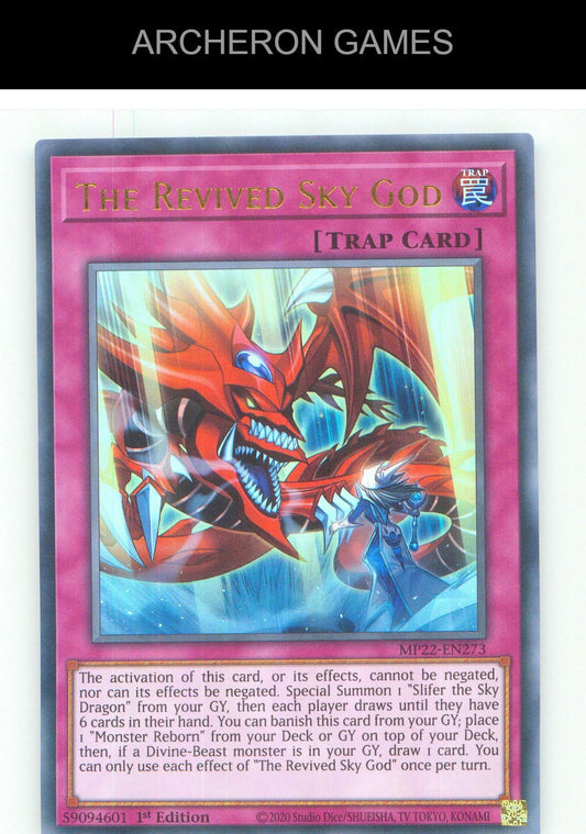 The Revived Sky God UR YUGIOH Card 1st Edition
