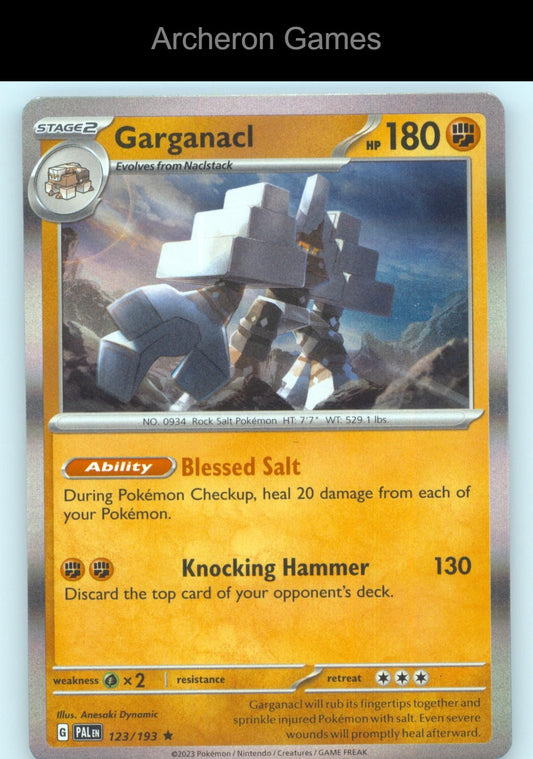 Pokemon Card Garganacl (Cosmos Holo) BLE 123/193 R Blister Exclusives
