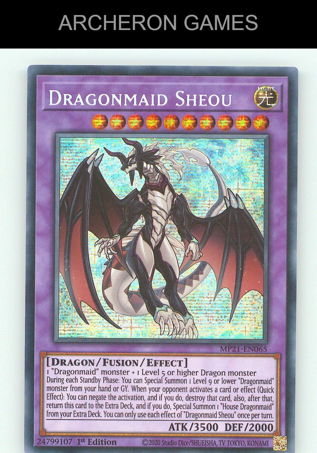 Dragonmaid Sheou SEC YUGIOH Card