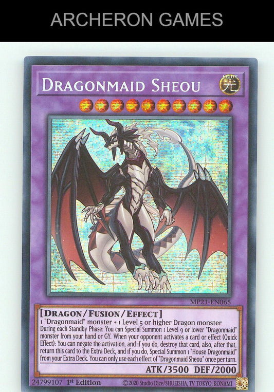 Dragonmaid Sheou SEC YUGIOH Card