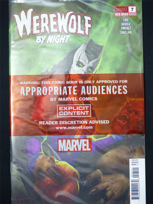 WEREWOLF by Night #7 Red Band - B&B Marvel Comic #CU