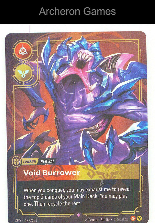 Rek'sai - Void Burrower SFD 187/221 R Spiritforged Riftbound Card