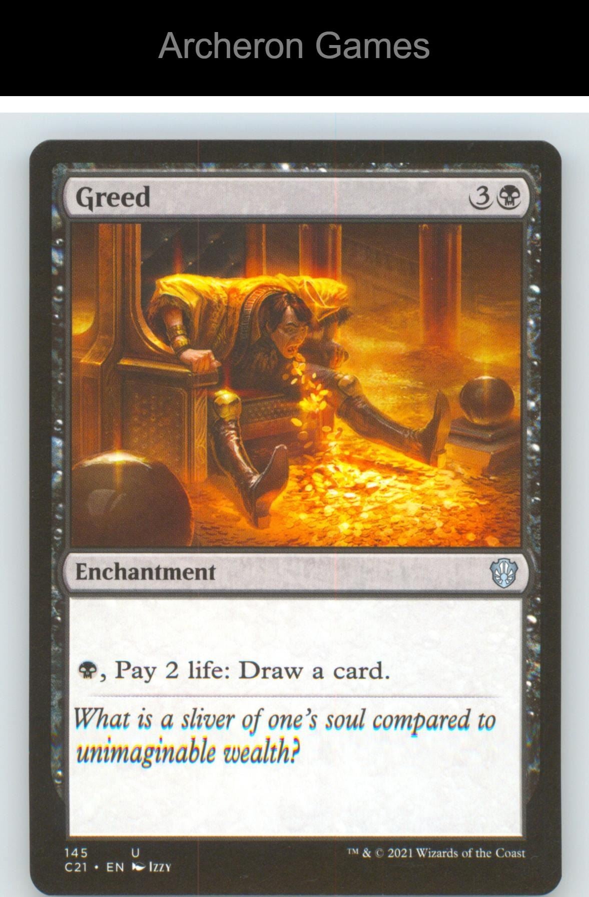 Greed C21 145 UC MTG Card Commander 2021