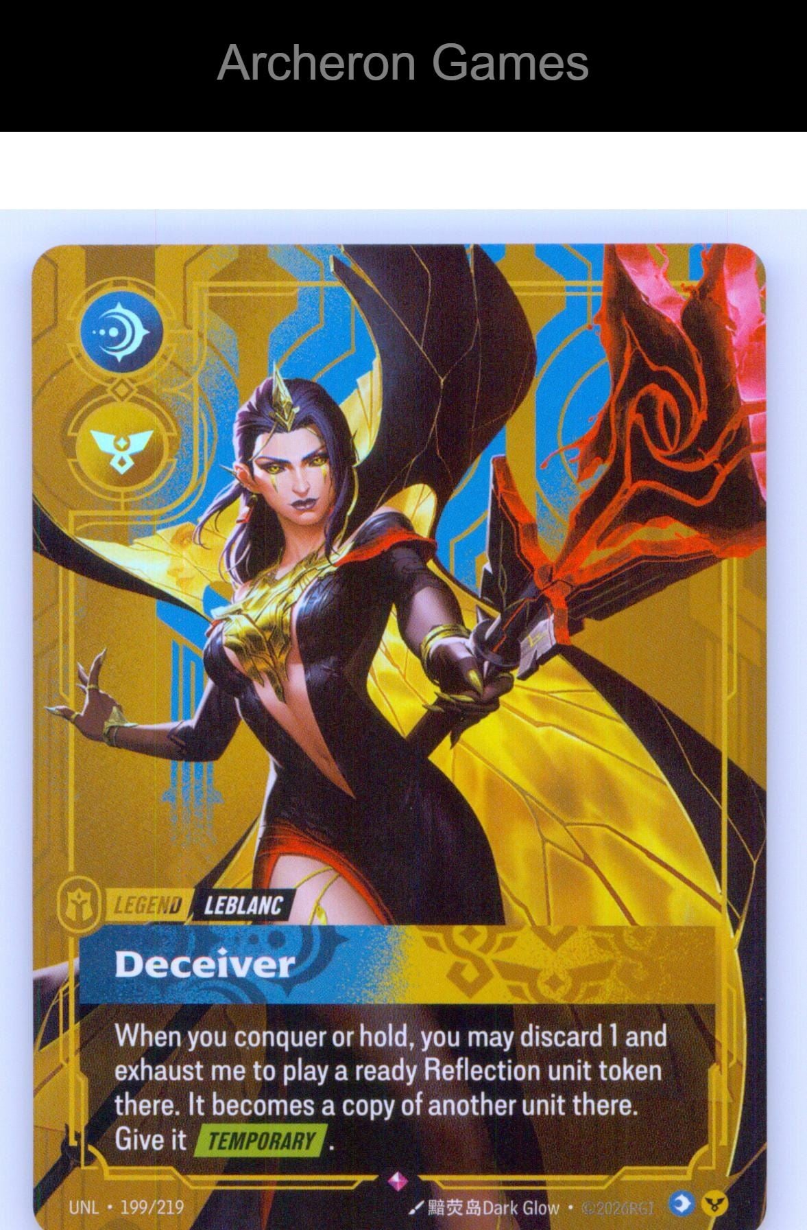 LeBlanc - Deceiver UNL 199/219 R Unleashed Riftbound Card