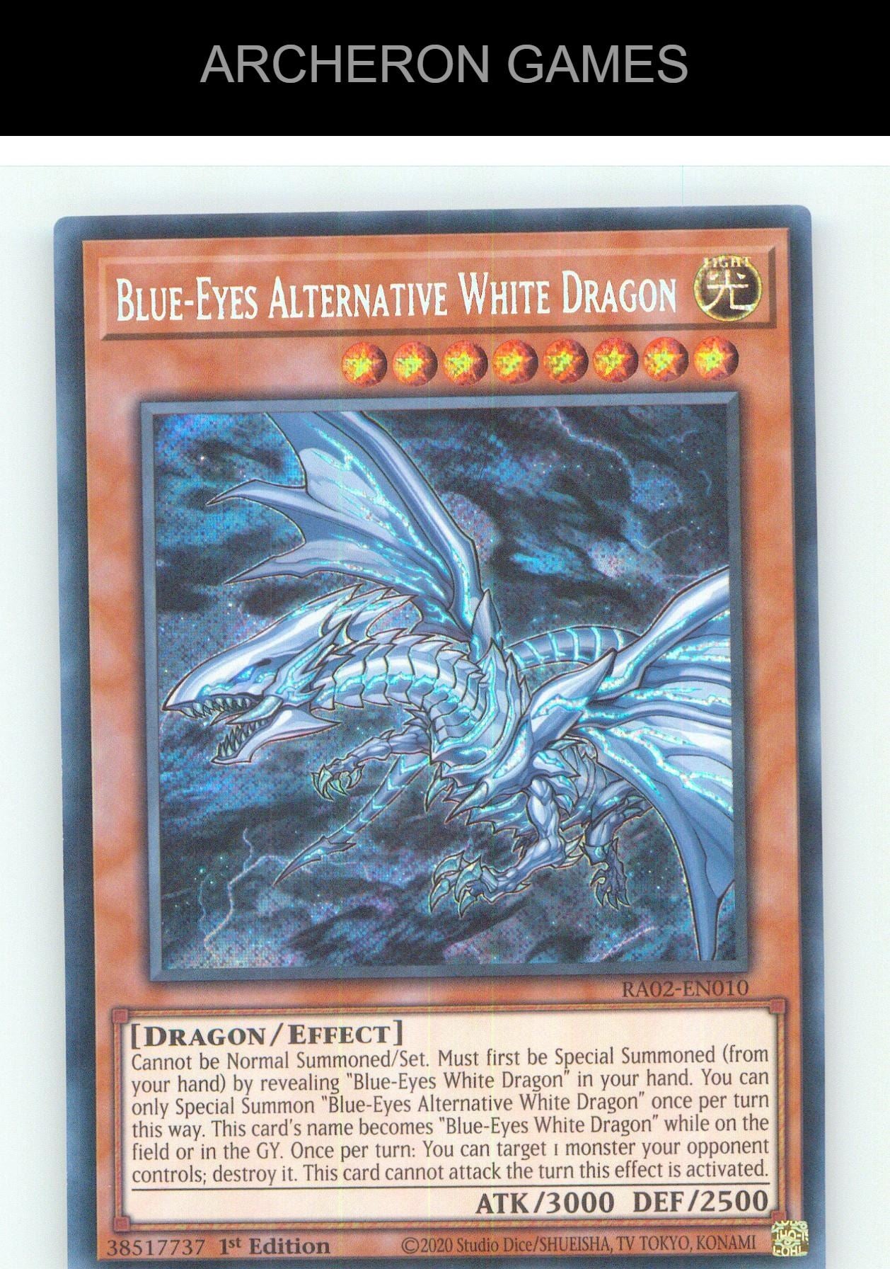 Blue-Eyes Alternative White Dragon (Secret Rare) SEC YUGIOH Card 1st Edition