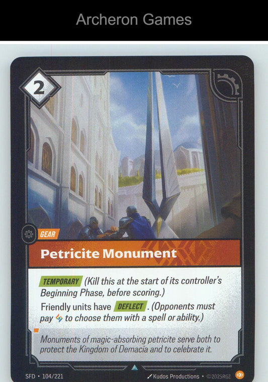Petricite Monument SFD 104/221 UC Spiritforged Riftbound Card