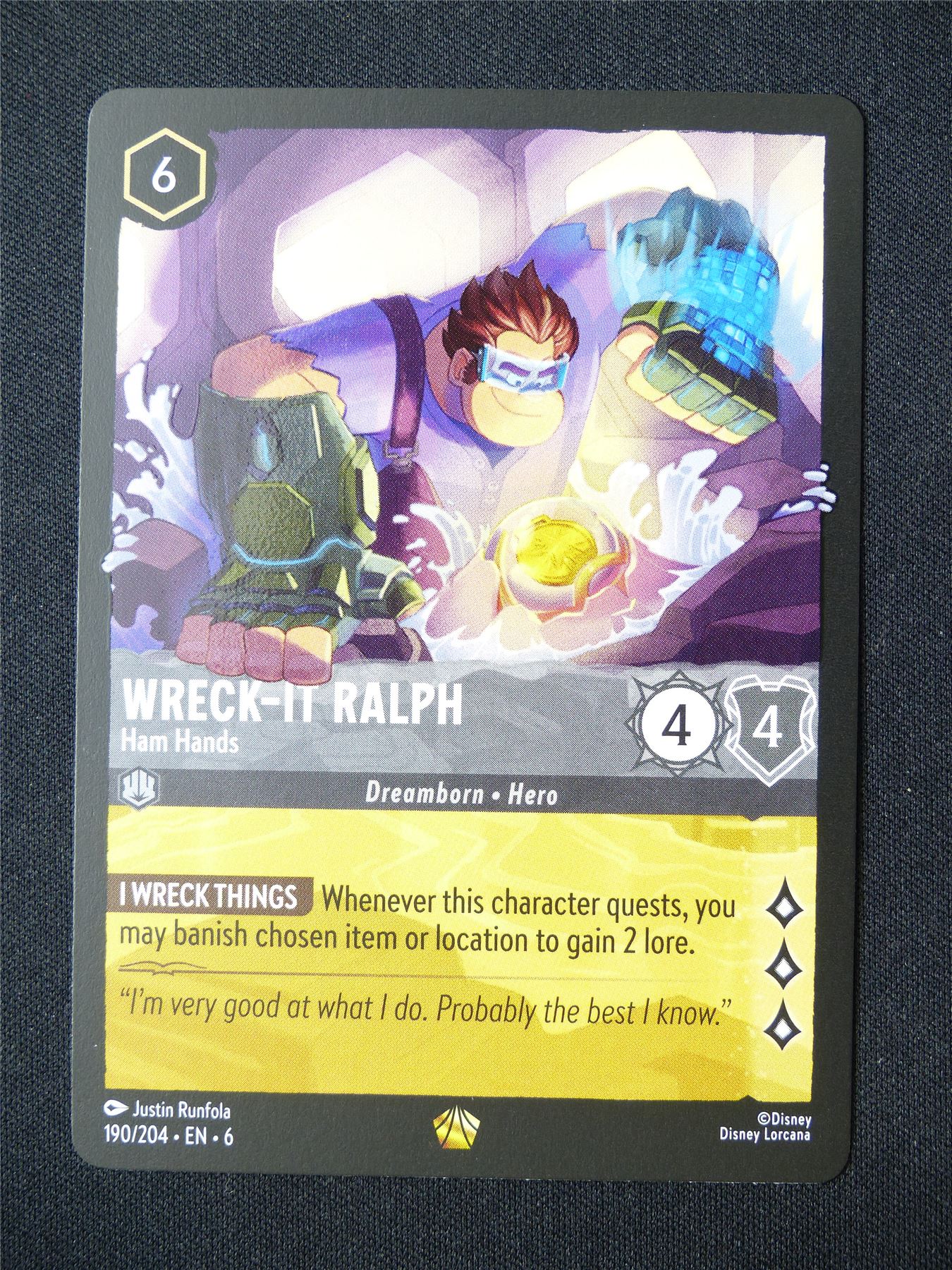 Wreck-It Ralph Ham Hands 190/204 - Lorcana Card #6DW