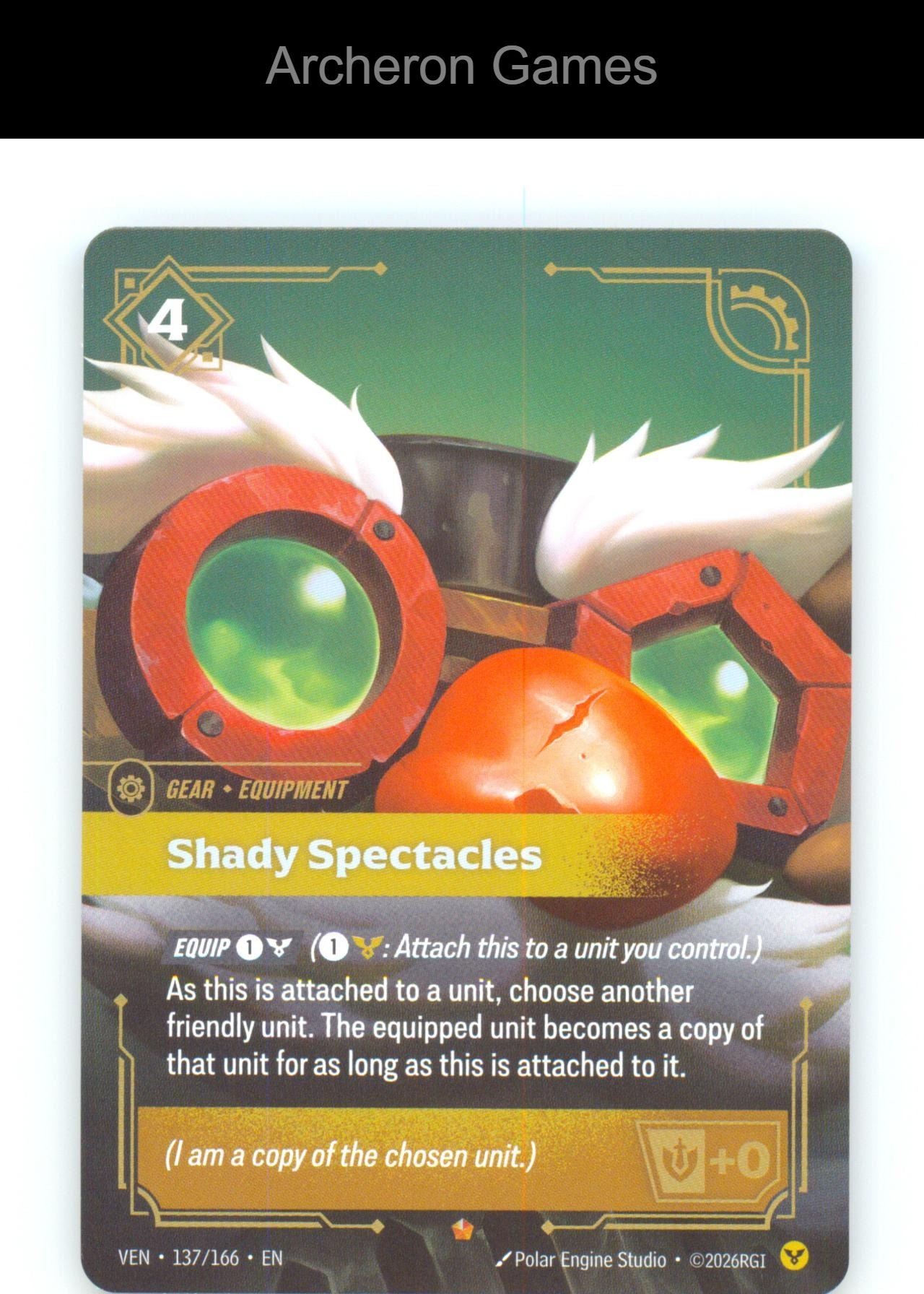 Shady Spectacles VEN 137/166 Epic Vendetta Riftbound Card Foil