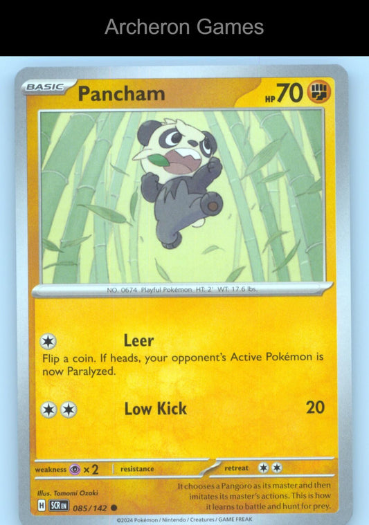 Pokemon Card Pancham SCR 85/142 C Stellar Crown