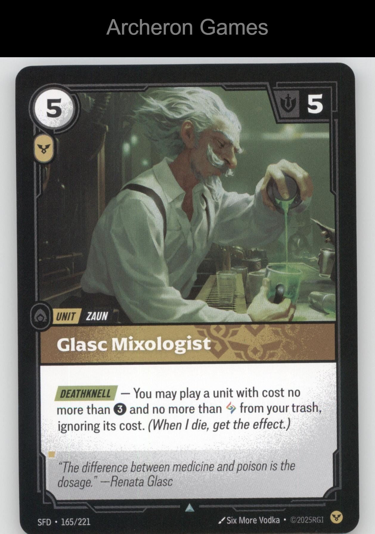 Glasc Mixologist SFD 165/221 UC  Card Spiritforged