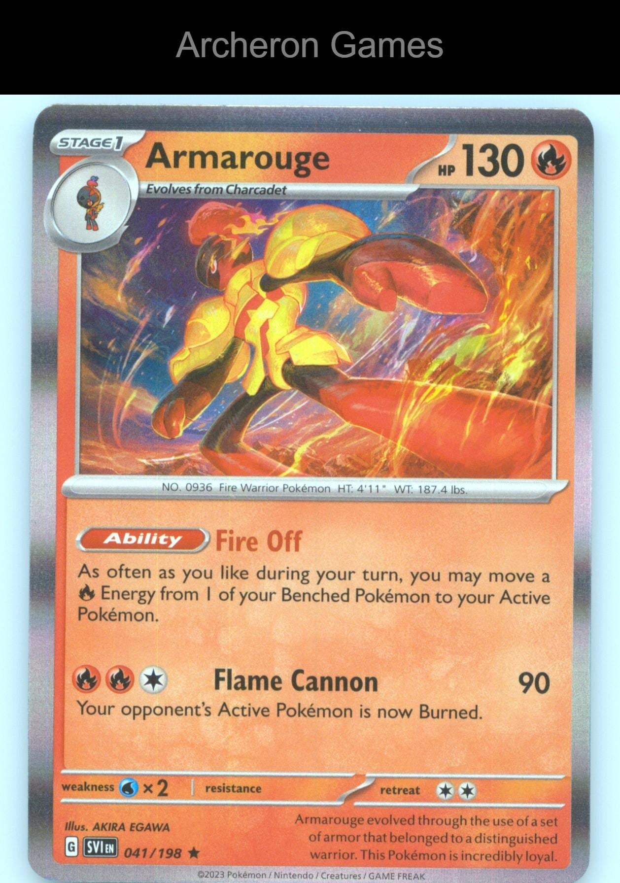 Pokemon Card Armarouge (Line Holo) MCAP 041/198 R Miscellaneous Cards & Products