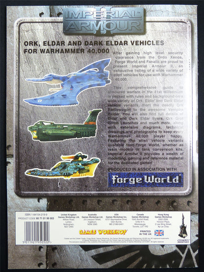 Imperial Armour: Ork Eldar & Dark Eldar Vehicles  Codex Softback - Warhammer 40K #1OL