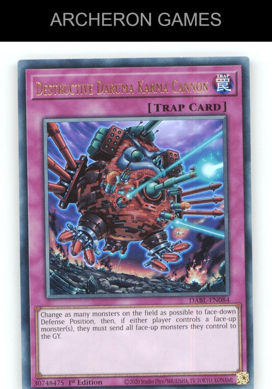 Destructive Daruma Karma Cannon Ultra Rare YUGIOH Card