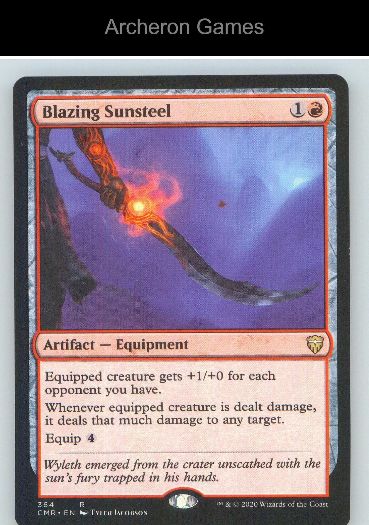 Blazing Sunsteel CMR 364 R MTG Card NM/EX+