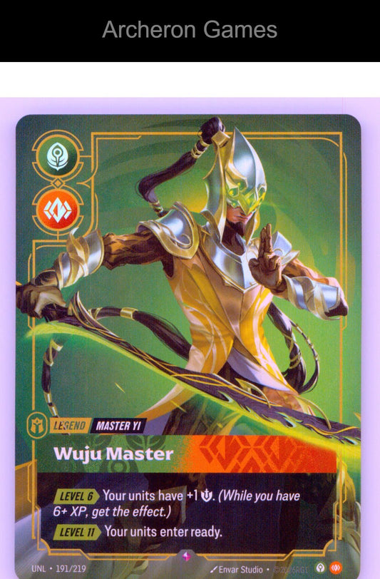 Master Yi - Wuju Master UNL 191/219 R Unleashed Riftbound Card