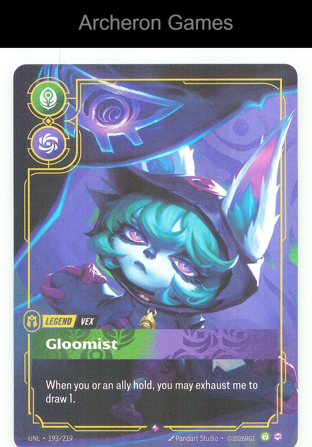 Vex - Gloomist UNL 193/219 R Unleashed Riftbound Card