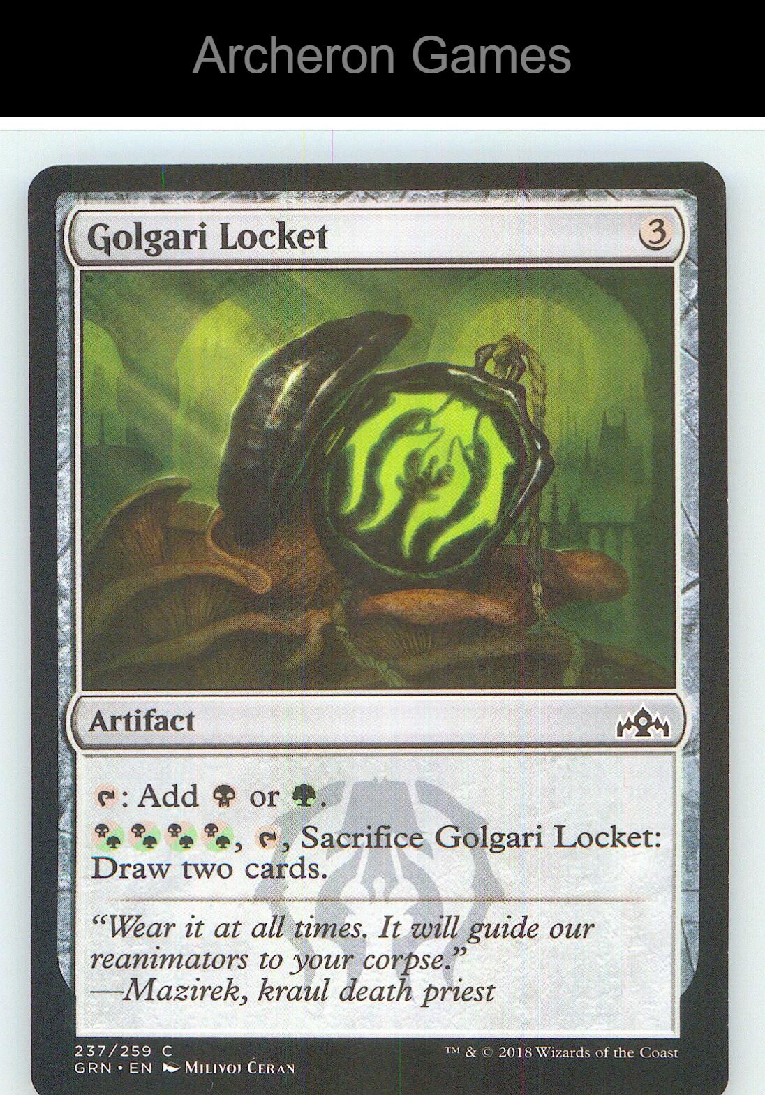 Golgari Locket GRN 237 C MTG Card NM/EX+