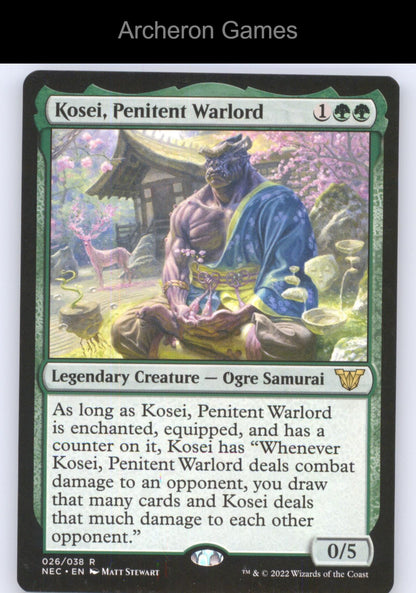 Kosei, Penitent Warlord 26 R MTG Card Commander: Kamigawa: Neon Dynasty