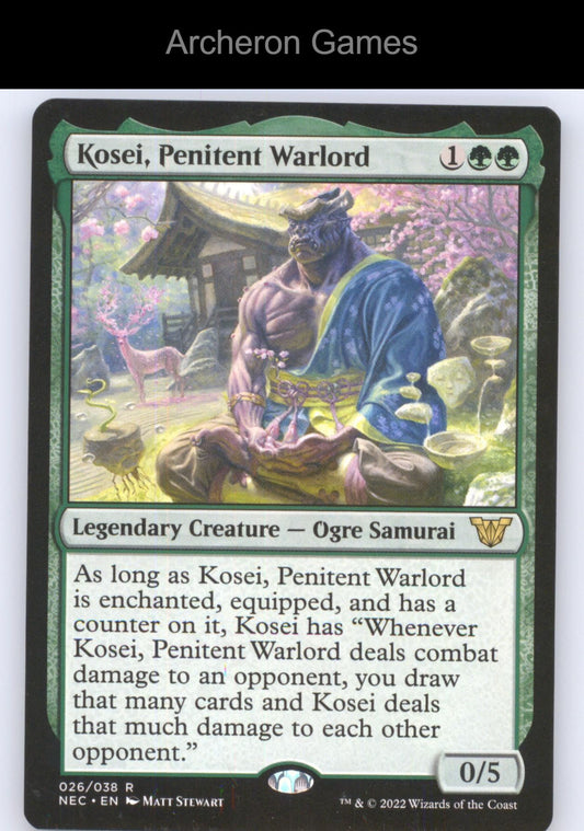 Kosei, Penitent Warlord 26 R MTG Card Commander: Kamigawa: Neon Dynasty