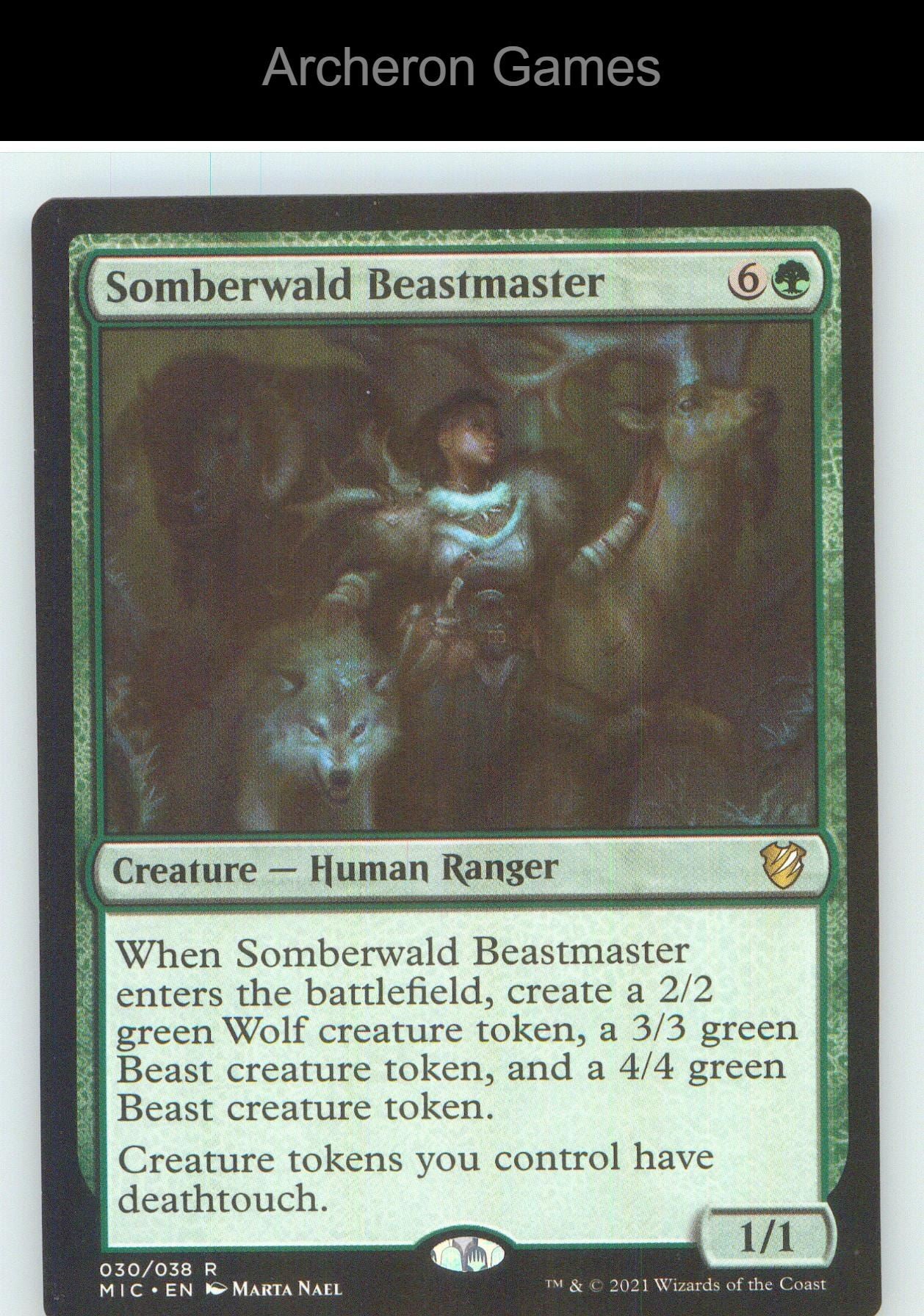Somberwald Beastmaster MIC 30 R MTG Card NM/EX+