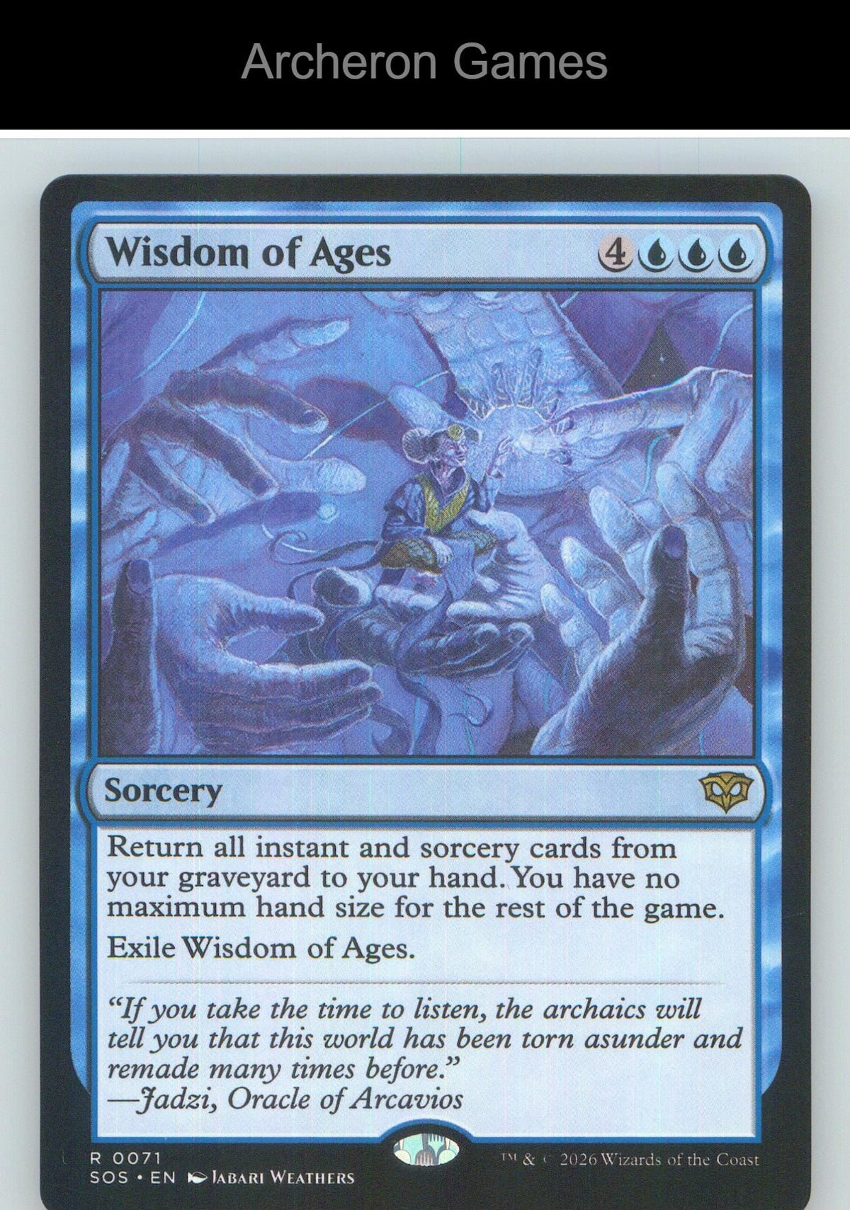 Wisdom of Ages SOS 71 R MTG Card NM/EX+