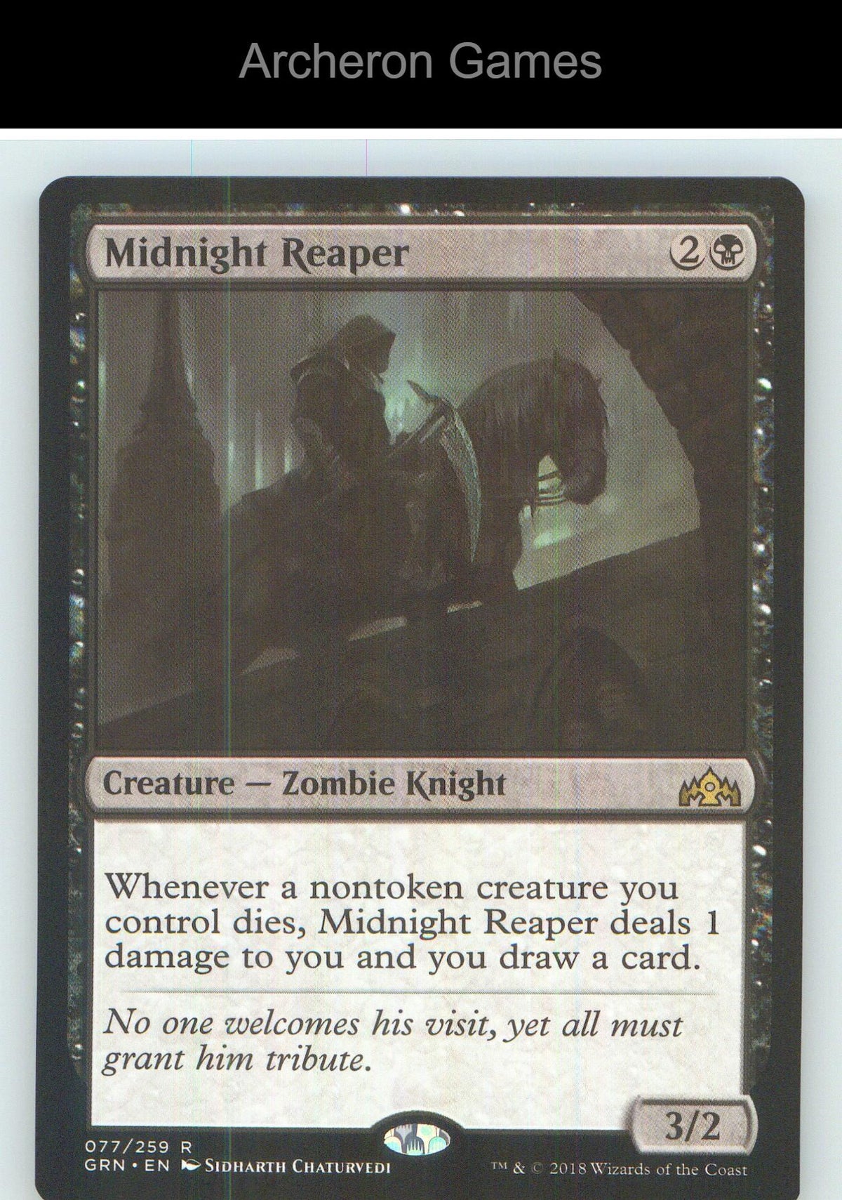 Midnight Reaper GRN 77 R MTG Card NM/EX+