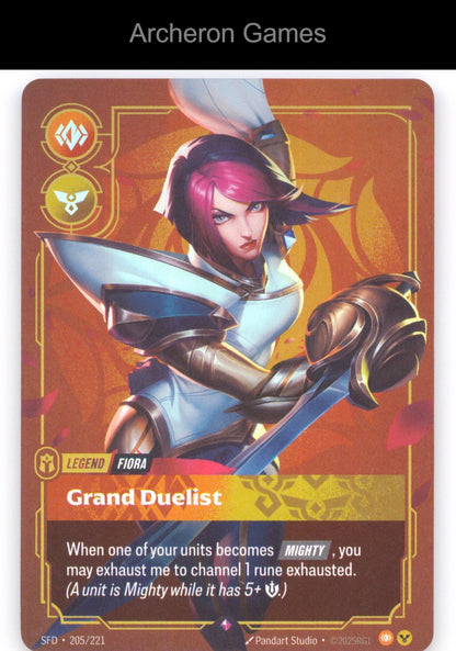 Fiora - Grand Duelist SFD 205/221 R  Card Spiritforged