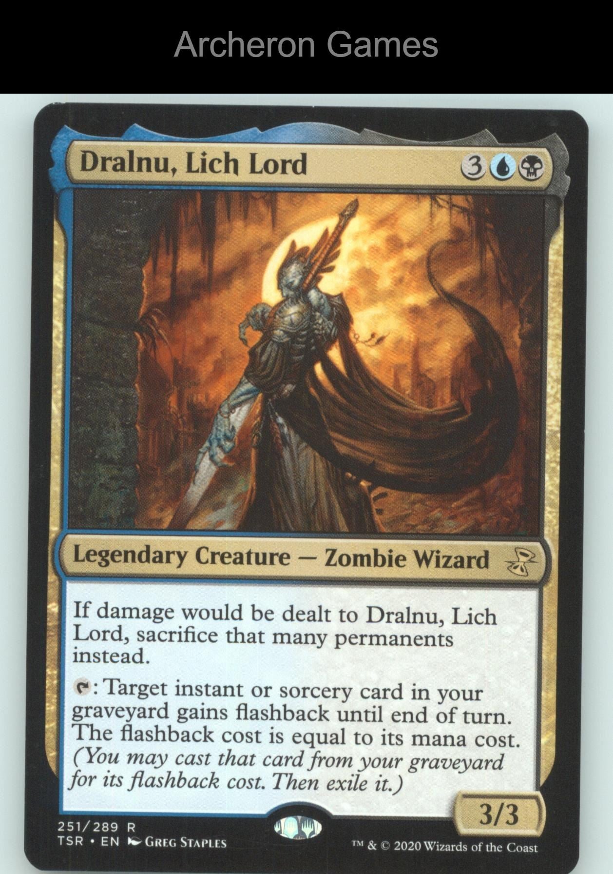 Dralnu, Lich Lord 251 R MTG Card Time Spiral: Remastered
