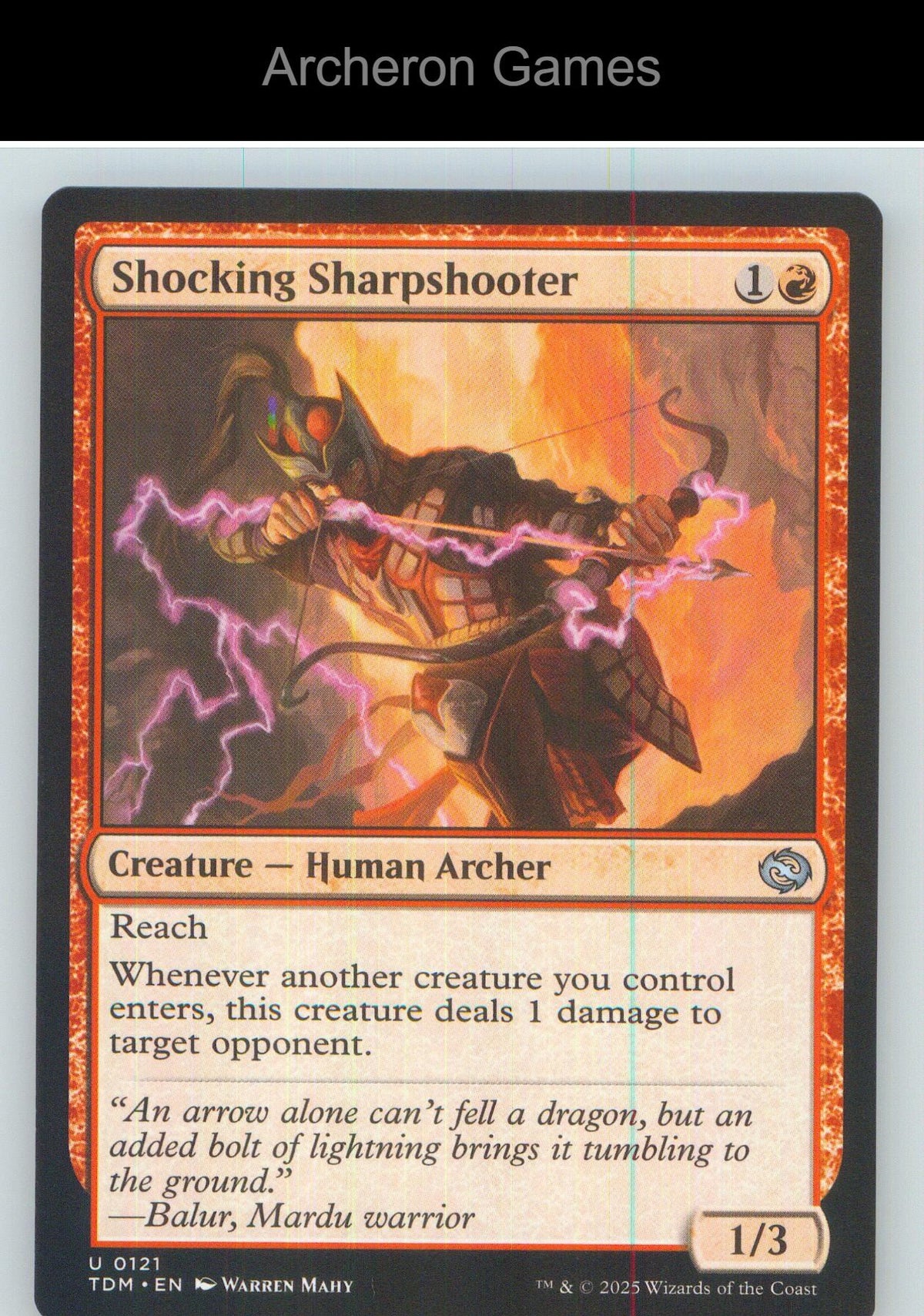 Shocking Sharpshooter TDM 121 UC MTG Card NM/EX+