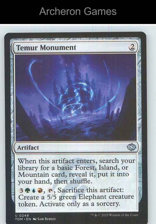 Temur Monument TDM 248 UC MTG Card NM/EX+