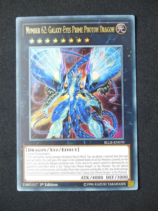 Number 62: Galaxy-Eyes Prime Photon Dragon BLLR Ultra Rare - 1st ed Yugioh Card #3A7