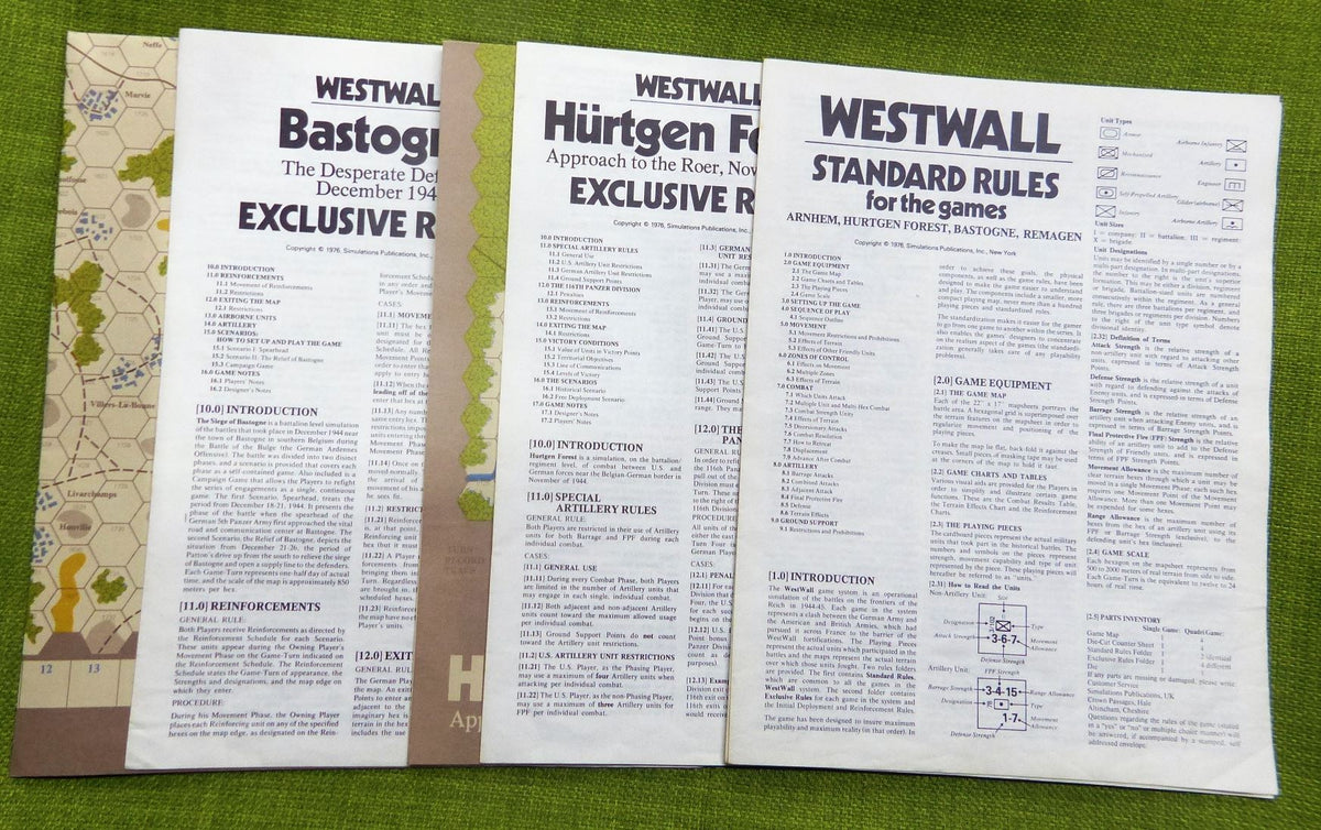 SPI - Westwall Four Battles to Germany Box Game #6W