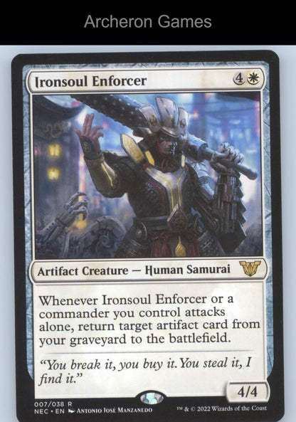 Ironsoul Enforcer 7 R MTG Card Commander: Kamigawa: Neon Dynasty