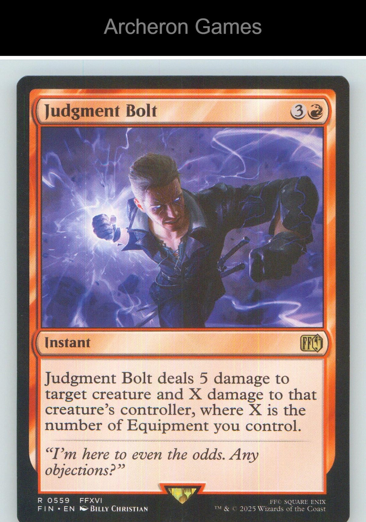 Judgment Bolt FIN 559 R MTG Card NM/EX+