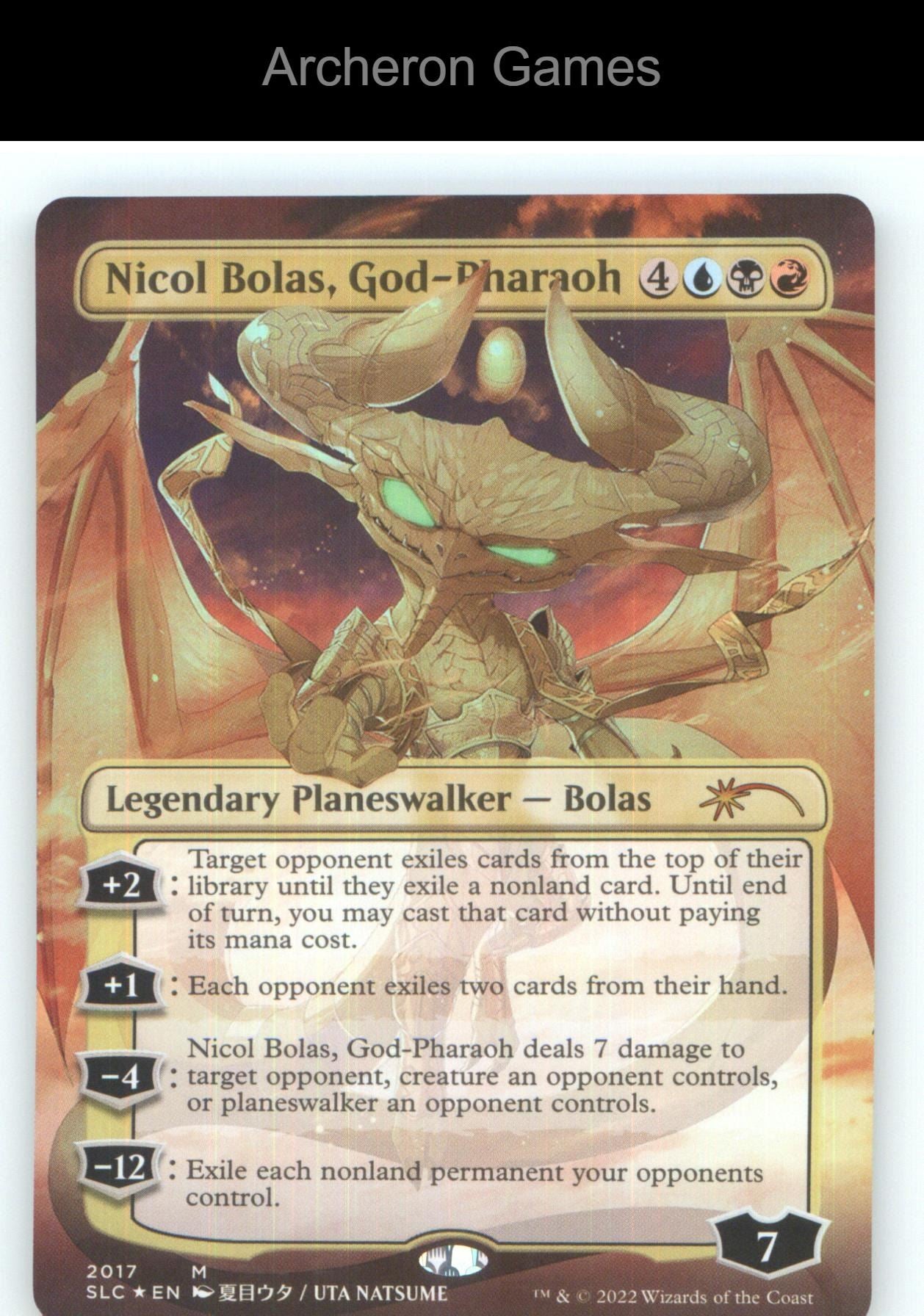 Nicol Bolas, God-Pharaoh 2017 Mythic MTG Card NM/EX+ Foil