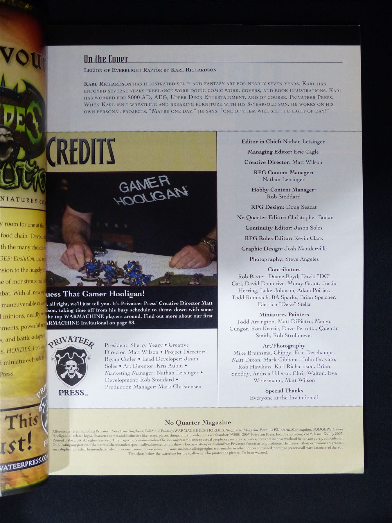 No Quarter Magazine #13 - Privateer Press