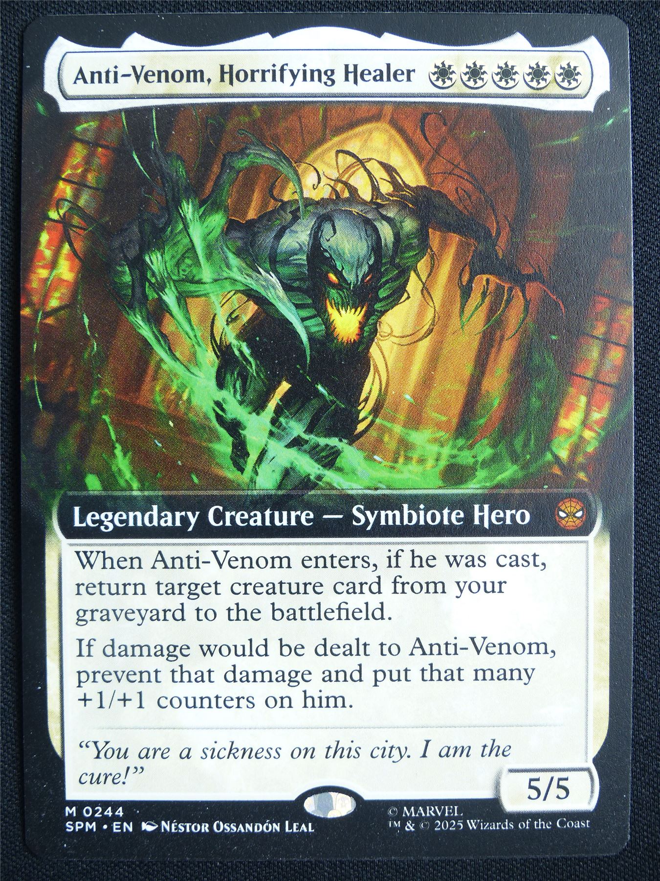 Anti-Venom Horrifying Healer Extended Art - SPM - Mtg Card #22M