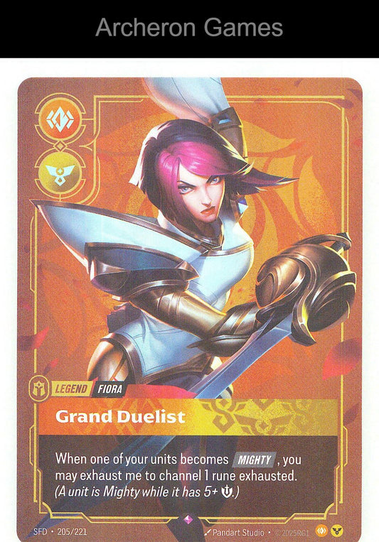 Fiora - Grand Duelist SFD 205/221 R Spiritforged Riftbound Card