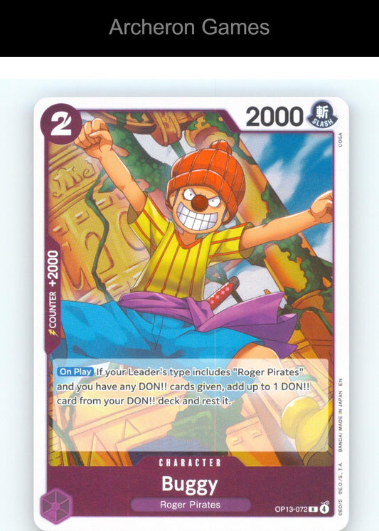 Buggy OP13-072 R One Piece Card NM/EX+ Foil