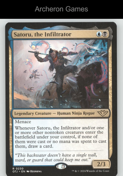 Satoru, the Infiltrator 230 R MTG Card Outlaws of Thunder Junction