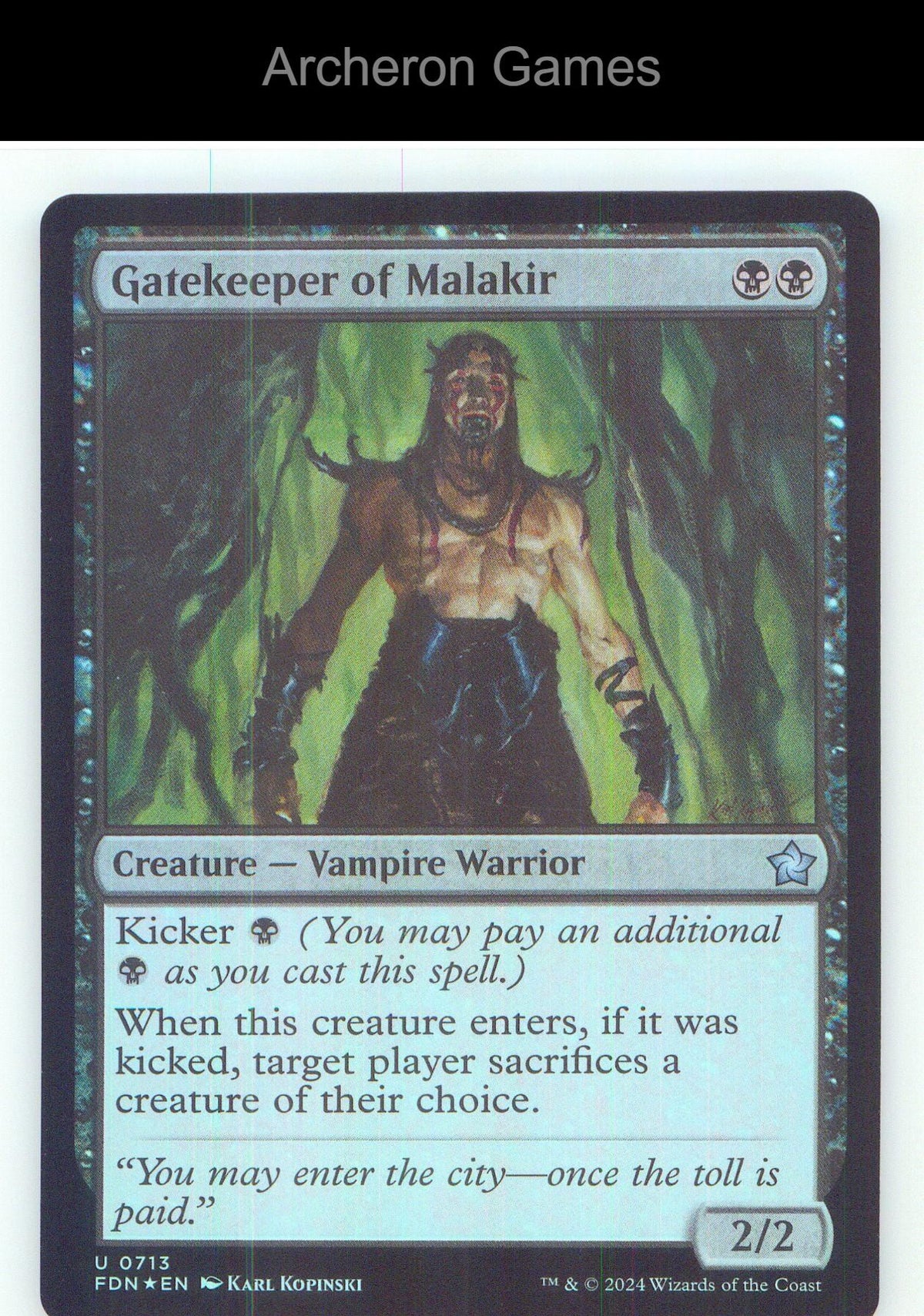 Gatekeeper of Malakir FDN 713 UC MTG Card NM/EX+ Foil