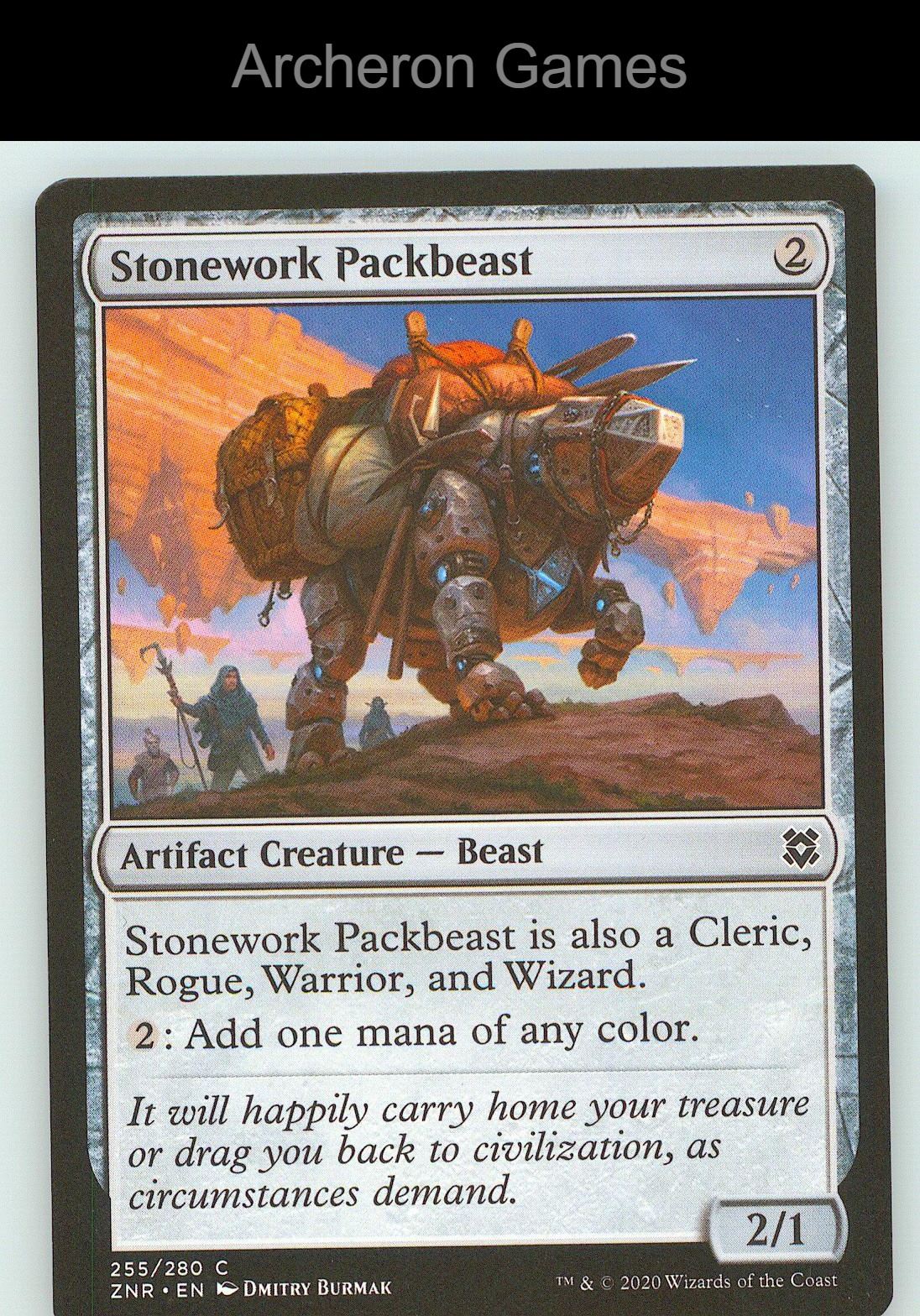 Stonework Packbeast ZNR 255 C MTG Card NM/EX+